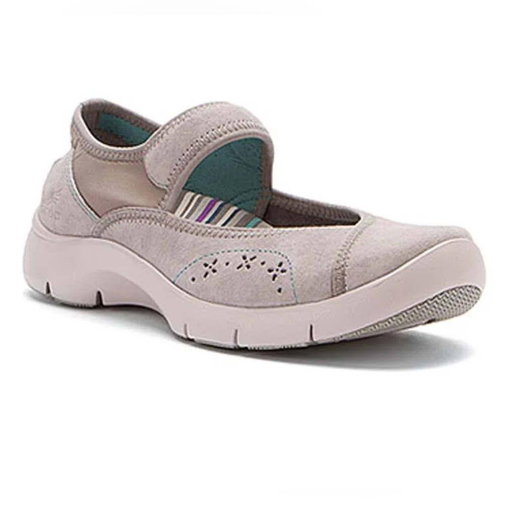 Dansko Light Grey Suede Mary Jane Sneaker